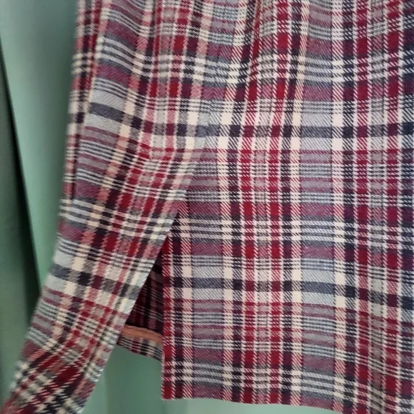 Vintage Plaid High-waisted Midi Skirt Suburban Separates by County Miss - Picture 6 of 9